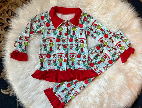 Christmas Grinch Pajama Set A