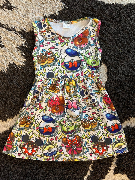 Magical Character Donuts Tank Girl Dress 5/6