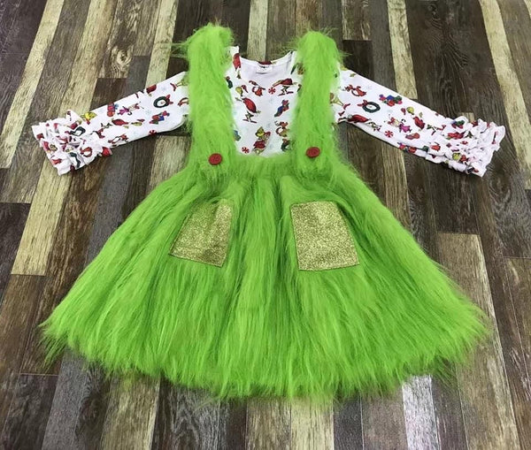 Shaggy Grinch Christmas Costume Dress