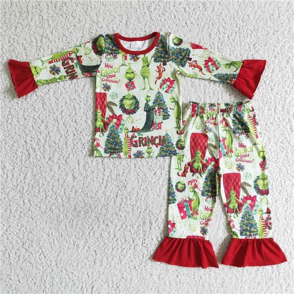 Christmas Grinch Pajama Set A - Preorder