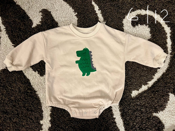 Baby Sweatshirt Dinosaur Romper 6/12 months