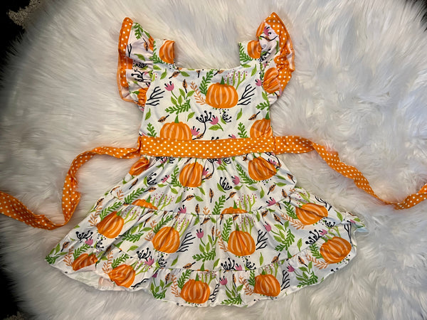 Pumpkin Ruffle Dress
