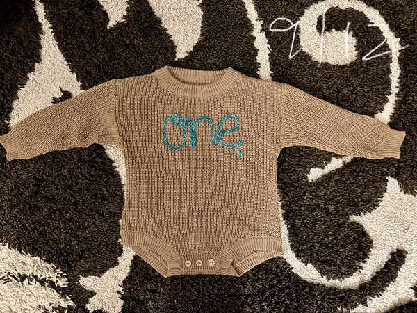 Baby One Sweater Romper 9/12