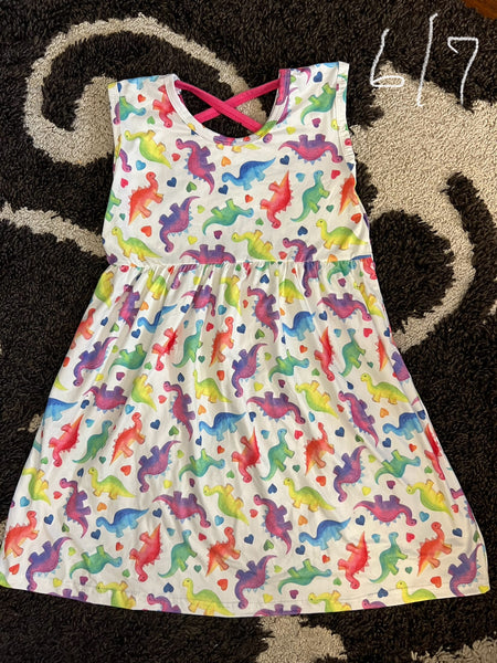 Dinosaur Tank Dress 6/7