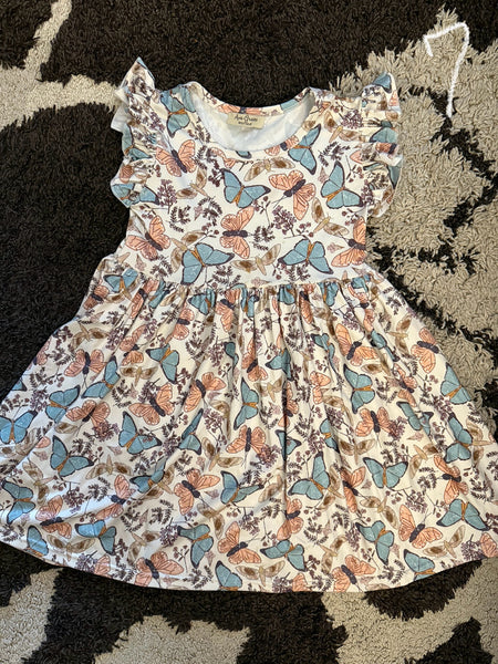 Butterfly Print Dress Size 7