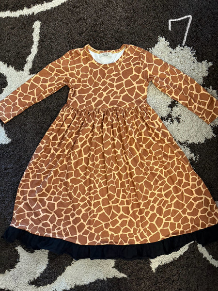 Giraffe Print Long Dress or Gown