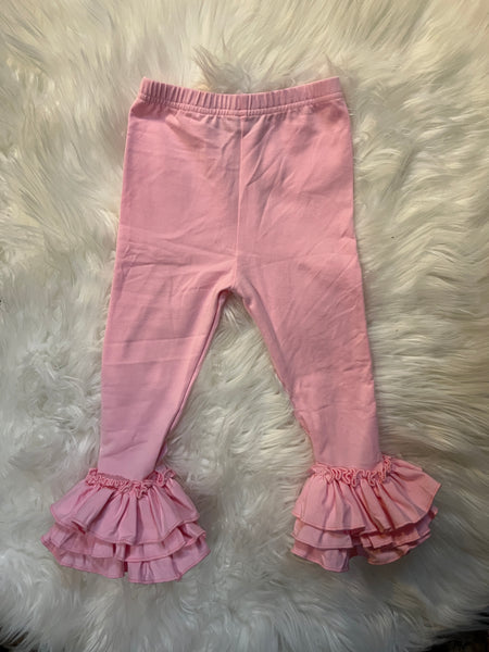 Pink Truffle Triple Ruffle Leggings