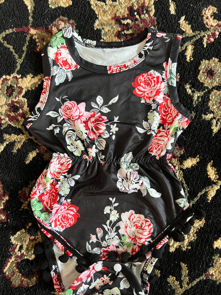 Girl Floral Romper 6/12 mos