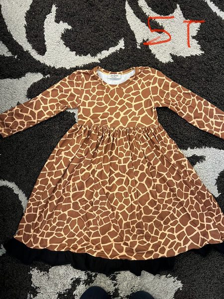 5T Girl Giraffe Print Dress