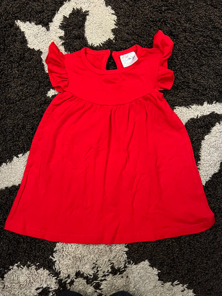 3T Girl Red Pearl Dress