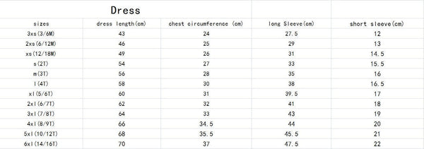 Sizing chart
