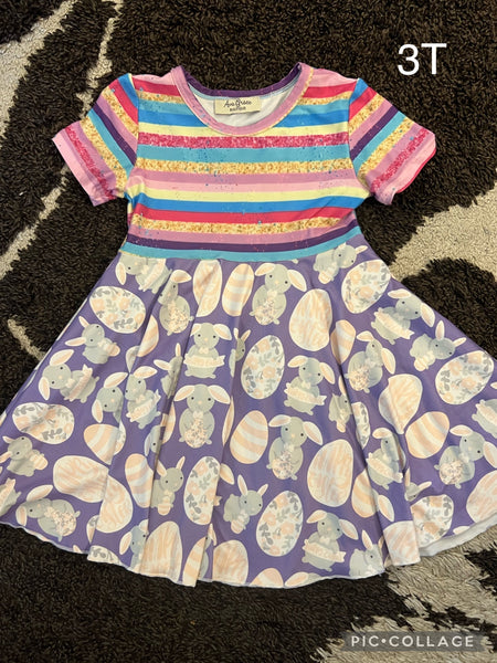 Easter Eggs Girl Dress 3T