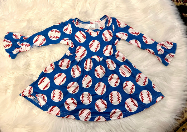 Baseball Long Sleeve Dress