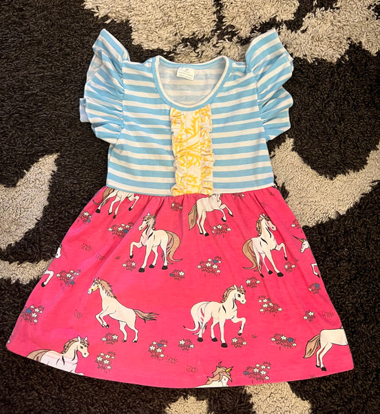 Horse Print Dress 3T