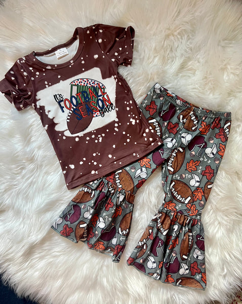 Fall Football Top and Belle Bottom Outfit Set A