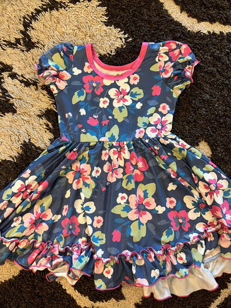 Floral Navy Dress 2T