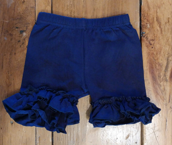 Navy Blue Ruffle Shorts