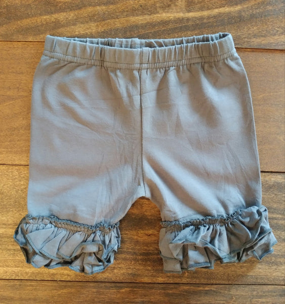 Dark Grey Ruffle Shorts