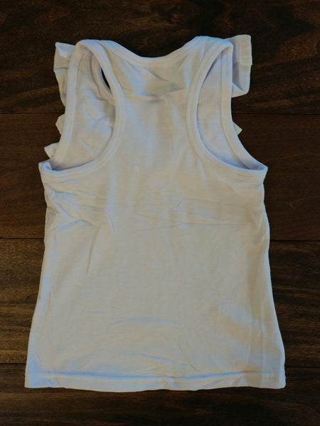 Ivory Front Ruffle Tank Top