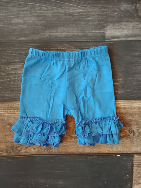 Cornflower Ruffle Girl Shorts