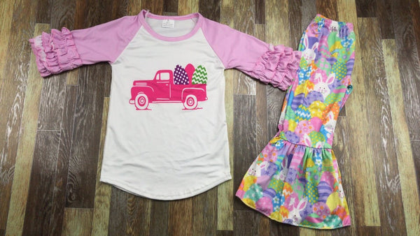 Easter Eggs Truck Top and Belle Pants Outfit