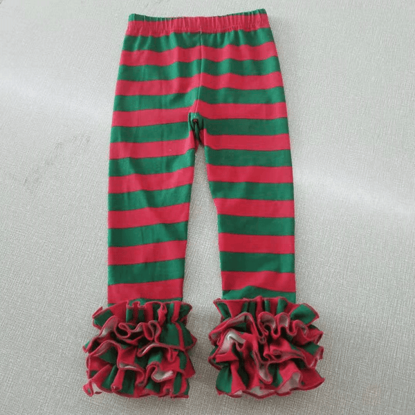 Red/Green Stripes Icing Legging - Ava Grace Boutique