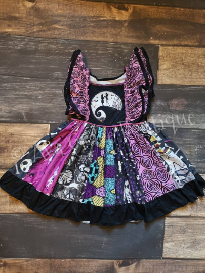 Nightmare Before Christmas Inspired Twirly Dress A