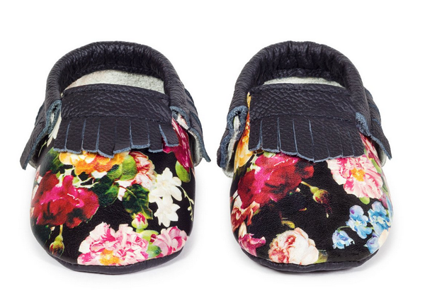 Floral Genuine Leather Moccasin