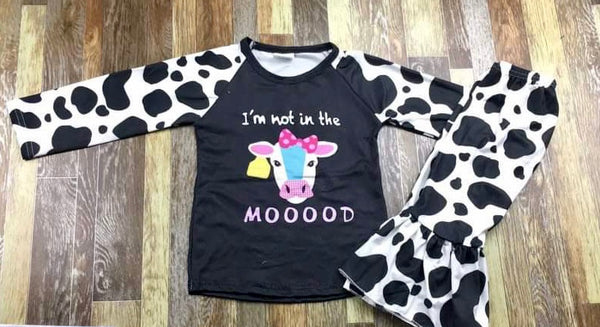 Cow Top and Belle Bottom Set