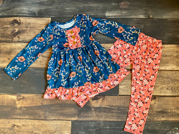 Spring Floral Girl Outfit