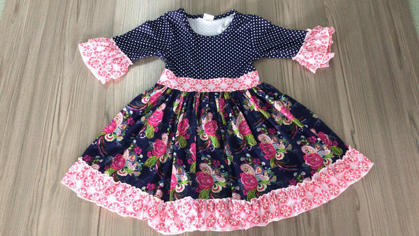 Floral Spring Girl Ruffle Dress