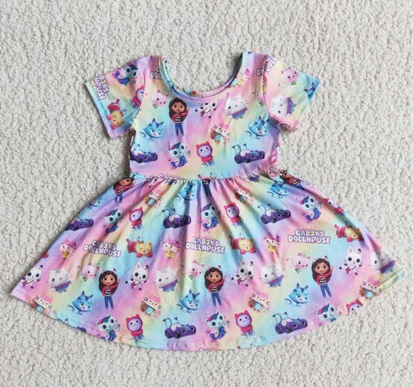 Gabby Cat Short Sleeve Dress