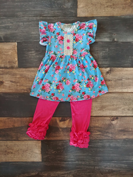 Pink Floral Dress Outfit Set - Ava Grace Boutique