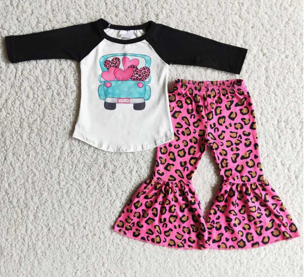 Valentine's Cheetah Truck Girl Outfit