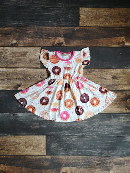 Donuts Milk Silk Dress Twirly Style