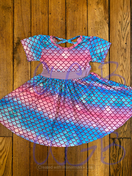 Mermaid Scales Twirly Dress