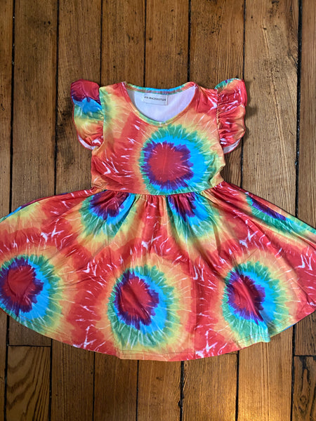 Tie Dye Twirly Dress