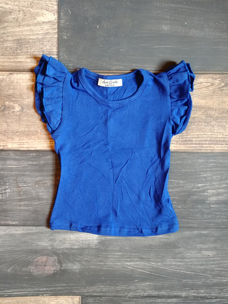 Flutter Tank Top - Blue - Ava Grace Boutique