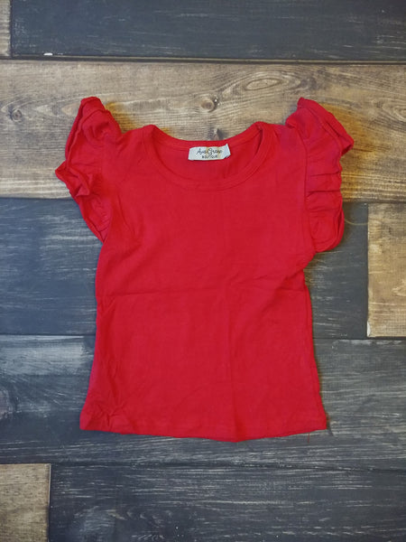 Flutter Tank Top - Red - Ava Grace Boutique