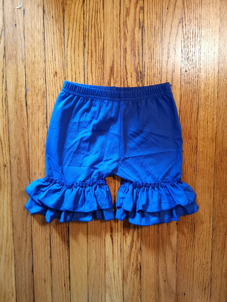 Blue Ruffle Shorts