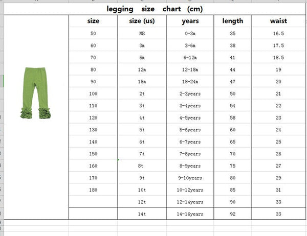 Light Orange Icing Ruffle Girl Legging