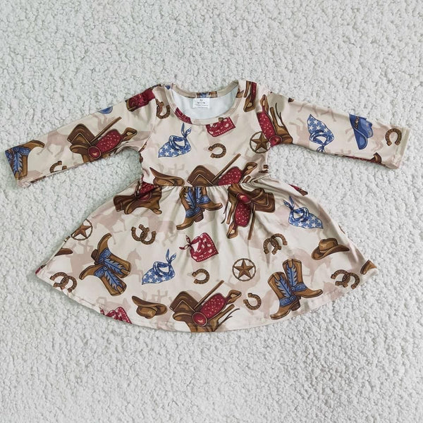 Cowgirl Western Boots Girl Dress
