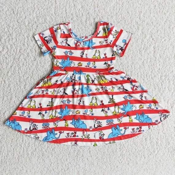Seuss Short Sleeve Dress A - Ava Grace Boutique