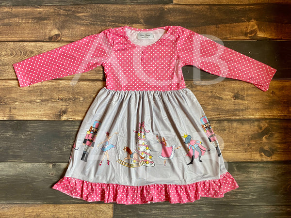 Nutcracker Pink Polka Dots Dress