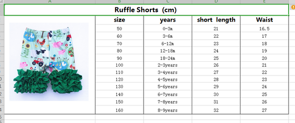 Black Ruffle Girl Shorts