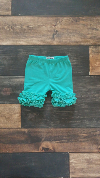 Mint Green Triple Icing Ruffle Shorts - Ava Grace Boutique