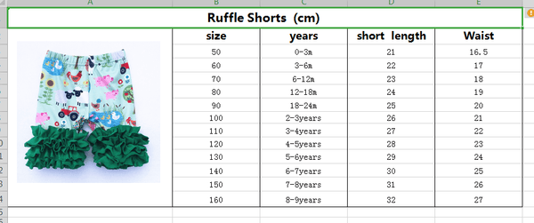 Rainbow Ruffle Shorts - Ava Grace Boutique