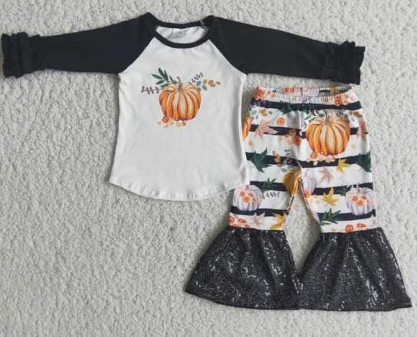 Pumpkin Top and Belle Bottom Set - Ava Grace Boutique