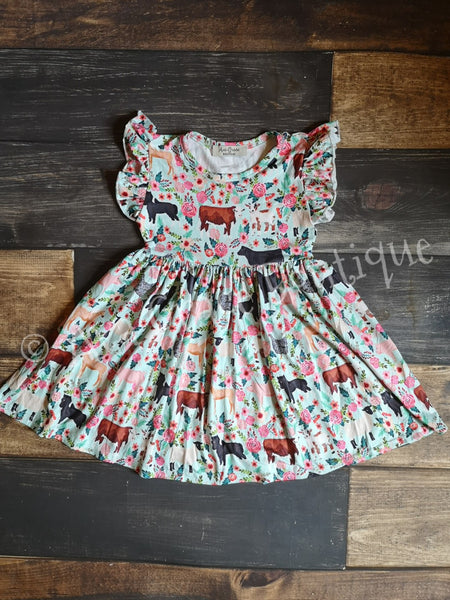 Farm Animals Girl Dress