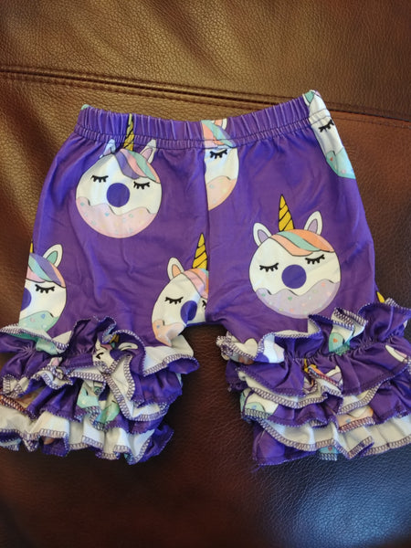 Unicorn Donuts Icing Girl Shorts - Ava Grace Boutique